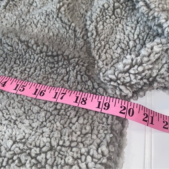 Simply‎ Southern Women’s Sherpa Faux Shearling Quarter Zip Popover Gray - Picture 8 of 11